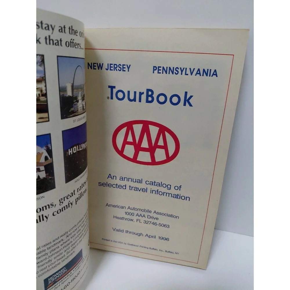 AAA New Jersey Pennsylvania‎ Tour Book 1994 Vintage Travel Ephemera Paperback